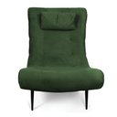 Ver mais imagens de Kit 01 Poltrona e 01 Puff Sher Suede Verde Pés Palito de Ferro - D’Rossi