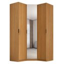 Ver imagem 2 de Módulo Guarda-roupa de Canto Obliquo Espelho 3 Portas 100% MDF Clean Altezza