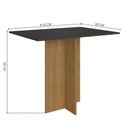 Ver imagem 3 de Mesa Talita com 4 Cadeiras Freijo/chumbo com Assento Preto - Indekes