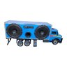 Caminhão 1113 Baú Caixa de Som Bluetooth Usb Aux Miniatura - Azul - 7