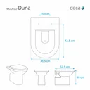 Ver imagem 2 de Assento Sanitario com Amortecedor Duna Cinza para Vaso Deca