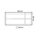 Ver imagem 4 de Armário Aéreo Honduras 3 Portas 120cm Branco - Lumil Móveis