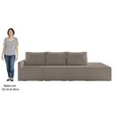 Ver imagem 3 de Sofá Ilha Modular com Puff para Sala Living 312cm Georgia K04 Bouclê Bege Escuro - Mpozenato