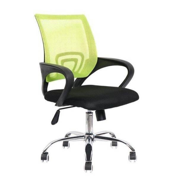 Cadeira de Escritório Diretor Pelegrin PEL-CR11 Preta e Verde Limão - 1