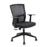 Cadeira de Escritório Diretor Pelegrin Pel-3801 Tela Mash Giratória Preta - 1