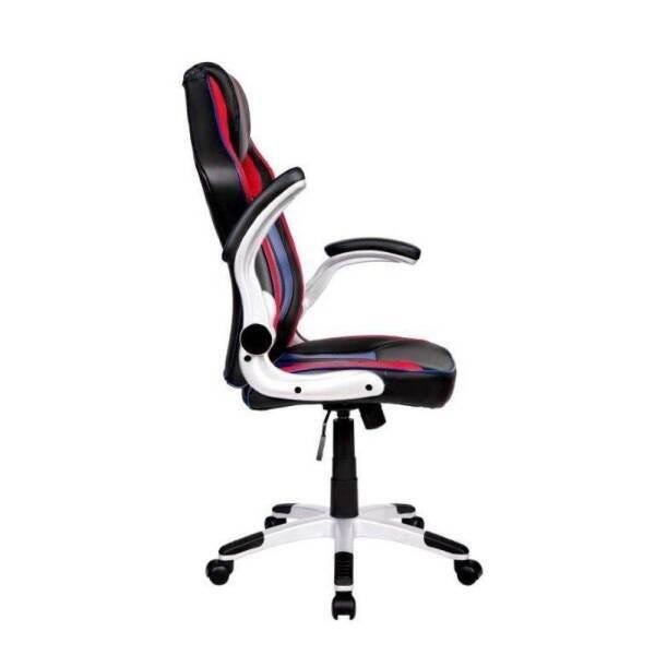 Cadeira Gamer Pelegrin Pel-3009 Couro Pu Preta, Vermelha e Azul - 3