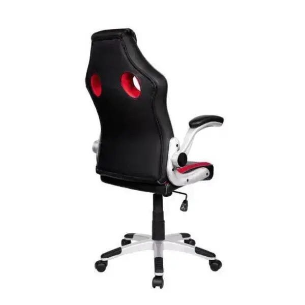 Cadeira Gamer Pelegrin Pel-3009 Couro Pu Preta, Vermelha e Cinza - 4