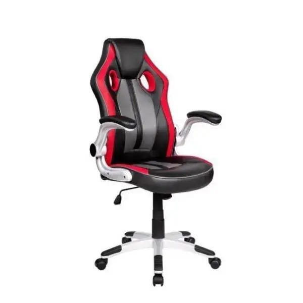 Cadeira Gamer Pelegrin Pel-3009 Couro Pu Preta, Vermelha e Cinza - 1