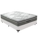Ver imagem 1 de Cama Box com Colchão Viúvo Ibiza Pillow Top Molas Ensacadas Tecido Sintético Vtech