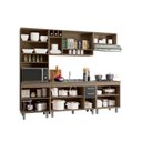 Ver imagem 3 de Jogo de Cozinha Completa Barcelona 5 Peças com Balcão P/pia e Cooktop - Carvalho/ Grafite Poliman