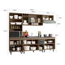 Ver imagem 4 de Jogo de Cozinha Completa Barcelona 5 Peças com Balcão P/pia e Cooktop - Carvalho/ Grafite Poliman