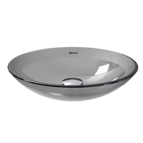 Cuba de Apoio 35x0,8cm Light Vidro Fume - 345 - Cris-metal