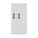 Ver imagem 7 de Guarda-roupa Infantil 92cm com Vidro 3 Portas e 2 Gavetas Liz Multimóveis Mp4513 Branco