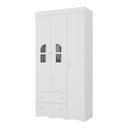 Ver imagem 2 de Guarda-roupa Infantil 92cm com Vidro 3 Portas e 2 Gavetas Liz Multimóveis Mp4513 Branco