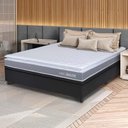 Ver imagem 1 de Conjunto Box Baú Preto Durban Cinza Espuma D28 Casal 138x188x64 - King House