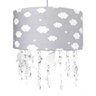 Lustre Tubular Cristais Nuvem Elefante Quarto Bebê Infantil Menino Menina - 1