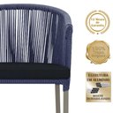 Ver imagem 3 de Mesa com 6 Cadeiras de Jantar Roma 120cm e Noronha em Alumínio Fendi Corda Náutica Estofado 12 Trama