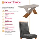 Ver imagem 7 de Mesa de Jantar Yasmin 180cm Tampo MDF Copo com 6 Cadeiras Carolina