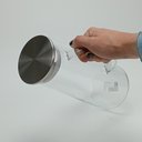 Ver imagem 3 de Jarra de Borossilicato 1,4L Transparente 24x9x9cm Água Suco Chá Bebidas Mesa
