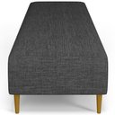 Ver imagem 6 de Puff Decorativo Sala de Estar Bali W01 Pés Palito 170x60cm Linho Cinza Escuro - Lyam Decor