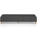 Ver imagem 5 de Puff Decorativo Sala de Estar Bali W01 Pés Palito 170x60cm Linho Cinza Escuro - Lyam Decor