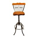 Ver imagem 1 de Cadeira Bistrô 70cm Giratória Uai Artesanatos Rustico Artesanal Ferro e Madeira Preto e Marrom
