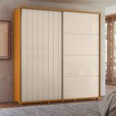 Ver imagem 2 de Guarda-roupa Casal Monet Ripado 2 Portas de Correr 4 Gavetas - 7 Decor Cinamomo e Off White