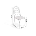 Ver imagem 4 de Kit 4 Cadeiras Sala Jantar Volga C/ Tampo de Vidro 90cm e 4 Cadeiras Holanda Cromada - Courano