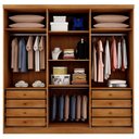 Ver imagem 3 de Guarda Roupa Casal Medelim 3 Portas 8 Gavetas Cinamomo - Novo Horizonte