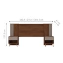 Ver imagem 2 de Conjunto Guarda Roupa e Cabeceira Apolo Fendi Havana