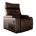 Ver imagem 5 de Poltrona do Papai Cris 84cm Reclinável Manual Courino Marrom - Sallar Home