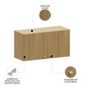 Ver imagem 3 de Armário de Cozinha Aéreo 80cm 2 Portas Mirella Freijó L01 - Mpozenato