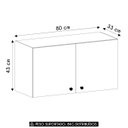 Ver imagem 4 de Armário de Cozinha Aéreo 80cm 2 Portas Mirella Freijó L01 - Mpozenato