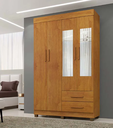Ver imagem 1 de Guarda Roupa Copacabana New 4 Portas com Espelho Benetil Móveis - Cinamomo