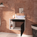 Ver imagem 2 de Gabinete para Banheiro de Madeira com Cuba 60cm Suspenso