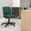 Ver imagem 2 de Cadeira de Escritório Executiva Office Base Giratória Preto Baixa Flexi P03 Poliéster Verde -