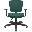 Ver imagem 3 de Cadeira de Escritório Executiva Office Base Giratória Preto Baixa Flexi P03 Poliéster Verde -