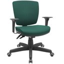 Ver imagem 1 de Cadeira de Escritório Executiva Office Base Giratória Preto Baixa Flexi P03 Poliéster Verde -