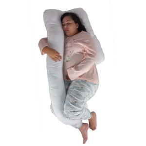 Almofada Formato J Gestante Maternidade Gravidez Barato Happy Line ALMOFADA GIGANTE DE CORPO MATERNI