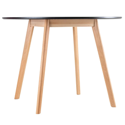 Kit Mesa Leda Preta 90cm Sala Jantar Cozinha com 4 Cadeiras Leda Estilo Nórdico Atual - 2