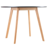 Kit Mesa Leda Preta 90cm Sala Jantar Cozinha com 4 Cadeiras Leda Estilo Nórdico Atual - 2