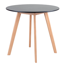 Kit Mesa Leda Preta 90cm Sala Jantar Cozinha com 4 Cadeiras Leda Estilo Nórdico Atual - 5