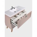 Ver imagem 5 de Gabinete para Banheiro com Cuba 80cm Retro Mdf Rosa Milano - On Móveis