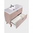 Ver mais imagens de Gabinete para Banheiro com Cuba 80cm Retro Mdf Rosa Milano - On Móveis