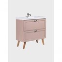 Ver imagem 6 de Gabinete para Banheiro com Cuba 80cm Retro Mdf Rosa Milano - On Móveis