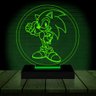 Luminária Led 3d Abajur | Sonic Game Geek Jogo - 9