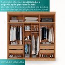 Ver imagem 5 de Guarda-roupa Casal 6 Portas 4 Gavetas Roma - Mais Móveis Cinamomo/offwhite