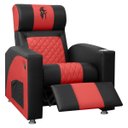 Ver imagem 1 de Poltrona Gamer Sparta com Encosto Reclinável e Carregador Usb:corino Preto/vermelho