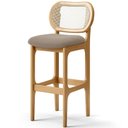 Ver imagem 6 de Kit 04 Banquetas Altas para Cozinha Bancada Sala Tela Betta Fixa L02 Bouclê Bege - Lyam