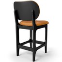 Ver mais imagens de Kit 06 Banquetas Baixa Bar Cozinha E Sala De Jantar Fixa Betta Preto Couríssimo Whisky - Lyam Decor